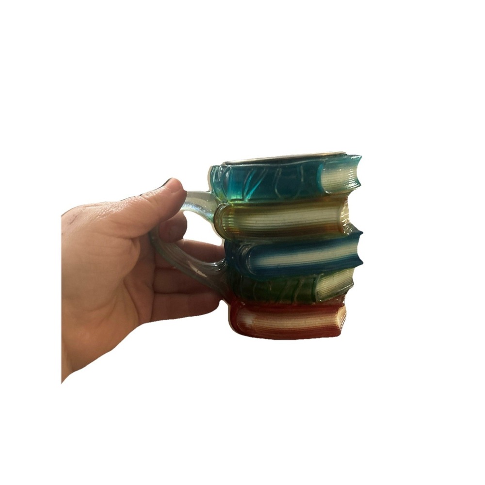 3D Book Mug, Novelty Stacked Books Coffee Mug Tea Cup Drinkware Used
